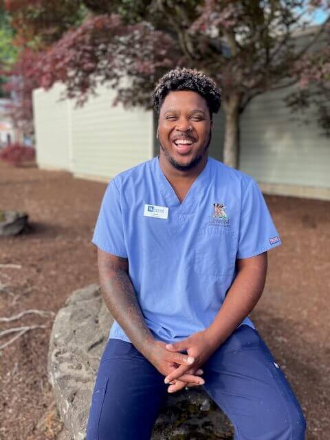 Josh, a Veterinary Technician Assistant at Linwood Animal Clinic.
