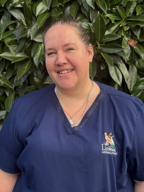 Angela, a Veterinary Technician Assistant at Linwood Animal Clinic.